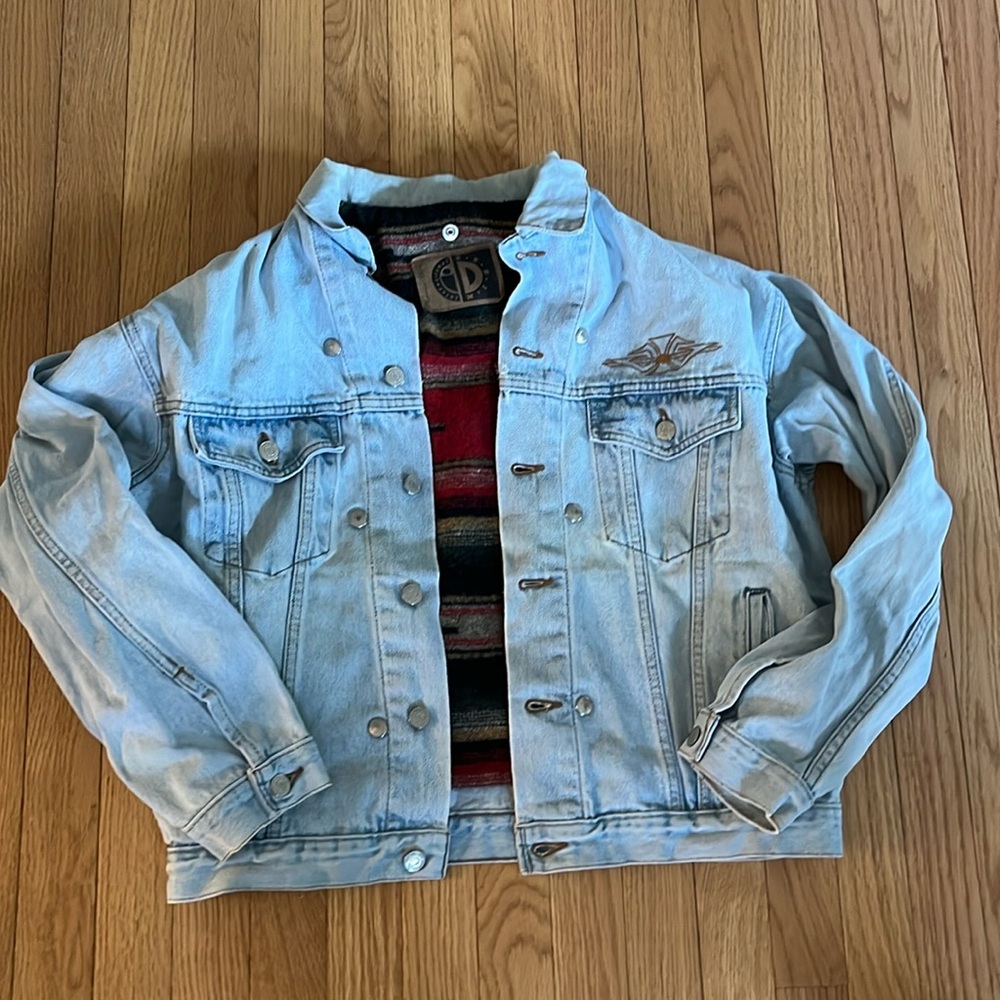 International Denim Blanket Lined Jean Jacket Size Medium